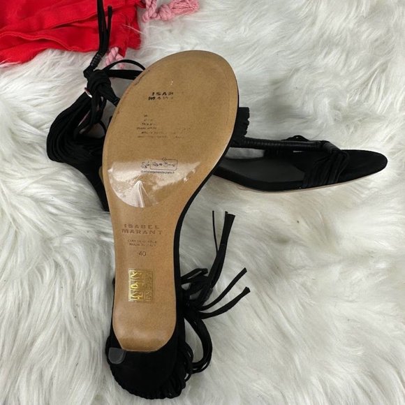 Isabel Marant Aatos Heeled Sandal in Black - Picture 7 of 7